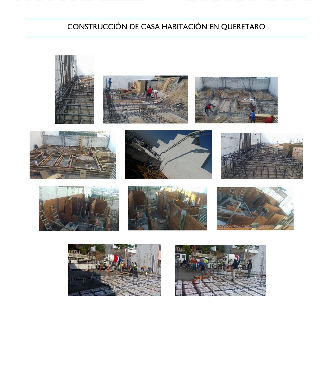 Construcción de casa habitación en Querétaro
