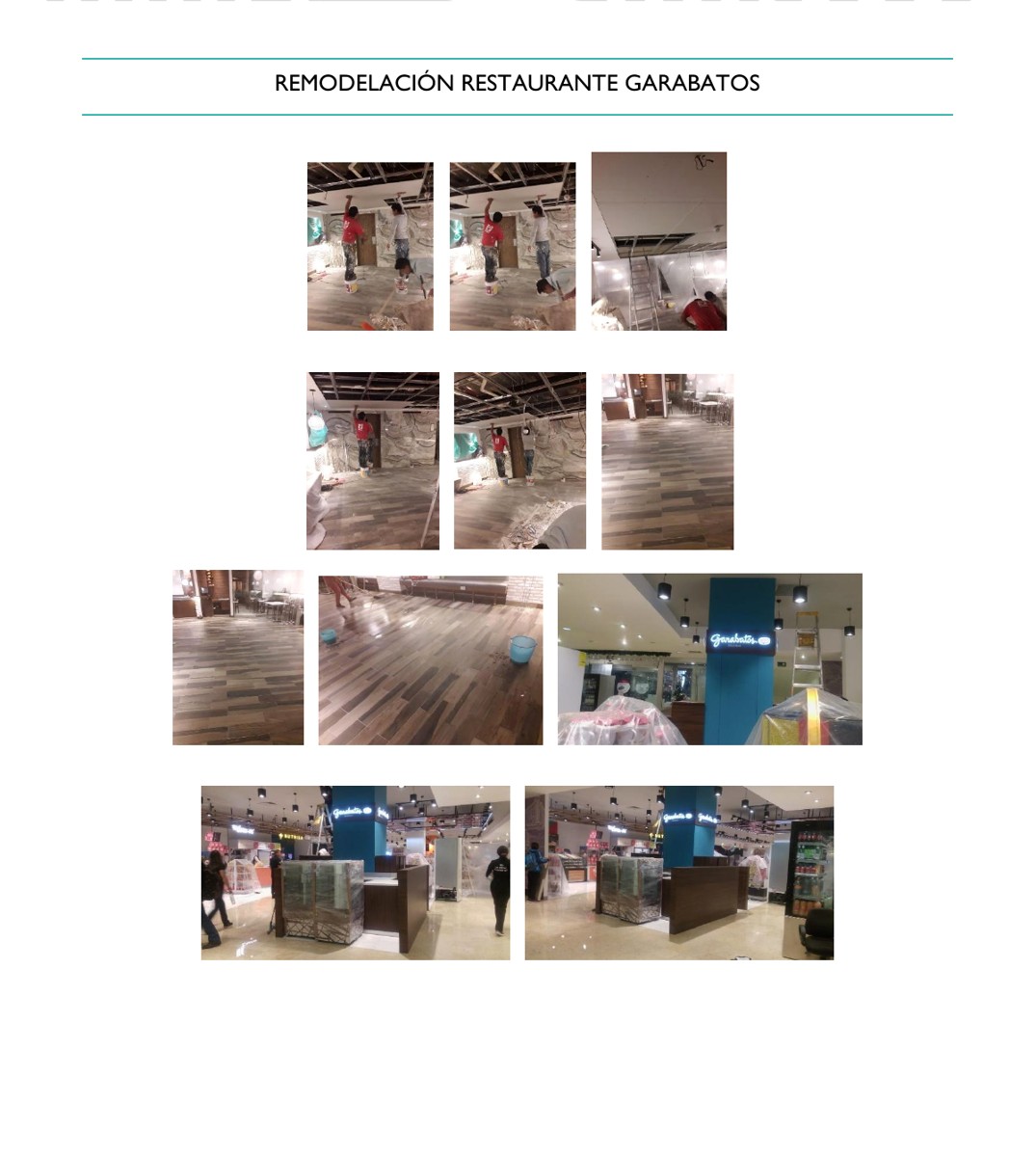 Remodelación de restaurante Garabatos